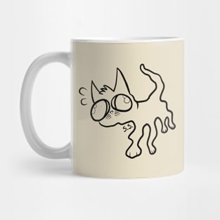 Anxiety Cat Outline Mug